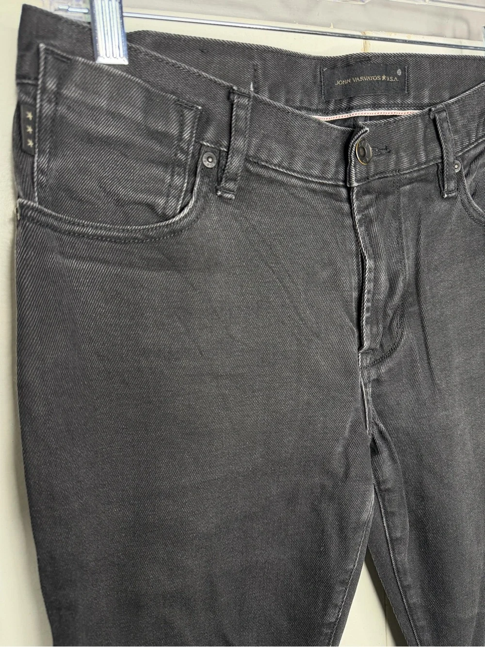 John Varvatos Jeans Men 32x28 Black Bowery Slim Fit 5-Pocket